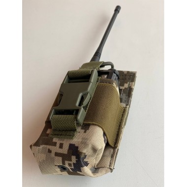 Подсумок для рации открытый с резинкой на фастекс M-KET ПР1-М Пиксель военный штурмовой держатель на пояс разгрузочную систему РПС на MOLLE