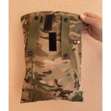 Подсумок для сброса отстрелянных магазинов АК и пистолета M-KET-3 Мультикам военный с подкладкой и затяжкой жесткой горловиной крепление на тактический пояс и Molle Подсумок для сброса отстрелянных магазинов АК и пистолета M-KET-3 Мультикам военный с подкладкой и затяжкой жесткой горловиной крепление на тактический пояс и Molle