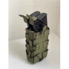 Подсумок для магазинов АК двойной M-KET Хаки военный штурмовой держатель на пояс разгрузочную систему РПС на систему MOLLE с кнопками Подсумок для магазинов АК двойной M-KET Хаки военный штурмовой держатель на пояс разгрузочную систему РПС на систему MOLLE с кнопками