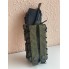 Подсумок для магазинов АК двойной M-KET Хаки военный штурмовой держатель на пояс разгрузочную систему РПС на систему MOLLE с кнопками