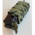 Подсумок для магазинов АК двойной M-KET Хаки военный штурмовой держатель на пояс разгрузочную систему РПС на систему MOLLE с кнопками