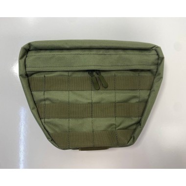 Подсумок напашник тактический M-KET Хаки малый фронтальный утилитарный органайзер под баллистический пакет 19х25х5 см с липучкой велкро и MOLLE