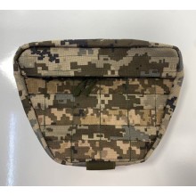 Подсумок напашник тактический M-KET Пиксель малый фронтальный утилитарный органайзер под баллистический пакет 19х25х5 см с липучкой велкро и MOLLE