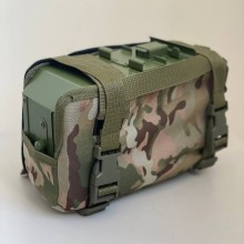 Подсумок открытый для короба ПКМ для пулеметчика M-KET Мультикам военный штурмовой держатель с отрывной спинкой на липучке и фастекс с креплением MOLLE Подсумок открытый для короба ПКМ для пулеметчика M-KET Мультикам военный штурмовой держатель с отрывной спинкой на липучке и фастекс с креплением MOLLE