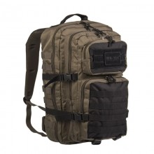 Рюкзак тактический мужской Mil-Tec Assault Pack Large Brown/Black Ranger военный штурмовой ВСУ с липучкой на 36 литров 4 отделения система MOLLE