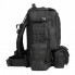 Рюкзак тактический мужской Tactical Backpack B08 Черный 55 л с 3 съемными подсумками MOLLE для военных, туризма, охоты и рыбалки