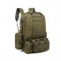 Рюкзак тактический мужской Tactical Backpack B08 Oliva 55 л с 3 съемными подсумками MOLLE для военных, туризма, охоты и рыбалки