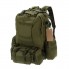 Рюкзак тактический мужской Tactical Backpack B08 Oliva 55 л с 3 съемными подсумками MOLLE для военных, туризма, охоты и рыбалки