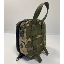 Сумка для пульта управления дроном TX12 M-KET Пиксель стенки усиленные пластиком с ручкой ремнем и креплением MOLLE