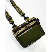 Военная сумка через плечо M-KET Пиксель Oxford 600D с панелью для шевронов 25×20×5.5 см