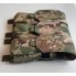 Подсумок для магазинов АК тройной закрытый M-KET Мультикам ВСУ военный штурмовой держатель на пояс и РПС на MOLLE с кнопками на 3 магазина