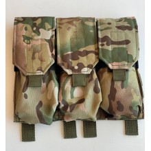 Подсумок для магазинов АК тройной закрытый M-KET Мультикам ВСУ военный штурмовой держатель на пояс и РПС на MOLLE с кнопками на 3 магазина Подсумок для магазинов АК тройной закрытый M-KET Мультикам ВСУ военный штурмовой держатель на пояс и РПС на MOLLE с кнопками на 3 магазина