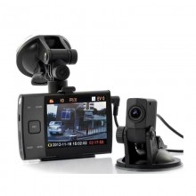 Автомобильный DVR видеорегистратор HD LED Car CAM S3000L c 2-мя раздельными камерами 3.5" экран микрофон и датчик движения циклическая запись Черный Автомобильный DVR видеорегистратор HD LED Car CAM S3000L c 2-мя раздельными камерами 3.5" экран микрофон и датчик движения циклическая запись Черный