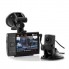 Автомобильный DVR видеорегистратор HD LED Car CAM S3000L c 2-мя раздельными камерами 3.5" экран микрофон и датчик движения циклическая запись Черный