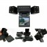 Автомобильный DVR видеорегистратор Two Camera Car HD c 2-мя поворотными камерами 2.0" экран ночная съемка циклическая запись Черный