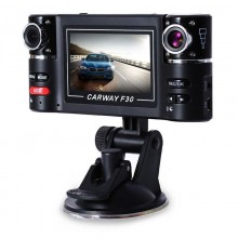 Автомобильный Dvr видеорегистратор CARWAY F30 HD c 2-мя поворотными камерами и ночной съемкой сенсорный 2,7" экран Черный Автомобильный Dvr видеорегистратор CARWAY F30 HD c 2-мя поворотными камерами и ночной съемкой сенсорный 2,7" экран Черный