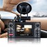 Автомобильный Dvr видеорегистратор CARWAY F30 HD c 2-мя поворотными камерами и ночной съемкой сенсорный 2,7" экран Черный