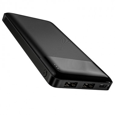 Внешний аккумулятор для телефона Power Bank Hoco J72 Premium портативное зарядное устройство на 10000 мАч 2 USB индикатор заряда LED входы Micro-USB и Type-C (48715)