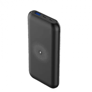 Внешний аккумулятор Power Bank Grunhelm GP-45AB Черный 10000 mAh портативное зарядное устройство для телефона с беспроводной зарядкой 