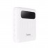 Внешний аккумулятор для телефона Power Bank HOCO B20 Mige 10000 mAh портативное зарядное устройство с LED индикатором заряда на 2 USB с фонариком Белый