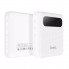Внешний аккумулятор для телефона Power Bank HOCO B20 Mige 10000 mAh портативное зарядное устройство с LED индикатором заряда на 2 USB с фонариком Белый