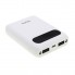 Внешний аккумулятор для телефона Power Bank HOCO B20 Mige 10000 mAh портативное зарядное устройство с LED индикатором заряда на 2 USB с фонариком Белый