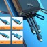 Внешний аккумулятор Power Bank Lenyes PX268 20000 Mah портативное зарядное устройство 2 USB переходники micro-USB/Type-C/Lightning + фонарик