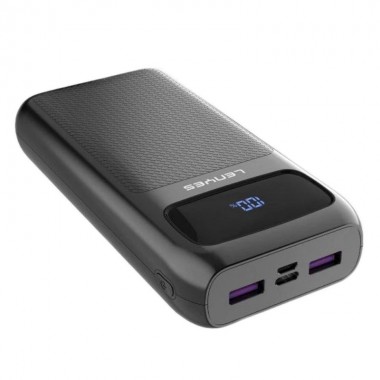 Внешний аккумулятор Power Bank Lenyes PX298D 22.5W 20000 Mah портативное зарядное устройство с LED дисплеем 2 USB с быстрой зарядкой QC3+PD