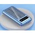 Внешний аккумулятор Power Bank UKC 8285 10000 mAh портативное зарядное устройство на солнечной батарее с LED дисплеем 4 переходники USB/Type-C/MicroUSB/Lightning 