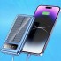 Внешний аккумулятор Power Bank UKC 8285 10000 mAh портативное зарядное устройство на солнечной батарее с LED дисплеем 4 переходники USB/Type-C/MicroUSB/Lightning 
