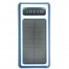 Внешний аккумулятор Power Bank UKC 8285 10000 mAh портативное зарядное устройство на солнечной батарее с LED дисплеем 4 переходники USB/Type-C/MicroUSB/Lightning 