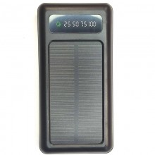 Внешний аккумулятор Power Bank UKC 8285 Black 10000 mAh портативное зарядное устройство на солнечной батарее с LED дисплеем 4 переходники USB/Type-C/MicroUSB/Lightning Внешний аккумулятор Power Bank UKC 8285 Black 10000 mAh портативное зарядное устройство на солнечной батарее с LED дисплеем 4 переходники USB/Type-C/MicroUSB/Lightning