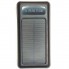 Внешний аккумулятор Power Bank UKC 8285 Black 10000 mAh портативное зарядное устройство на солнечной батарее с LED дисплеем 4 переходники USB/Type-C/MicroUSB/Lightning 