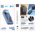 Внешний аккумулятор Power Bank UKC 8412 Black 20000 mAh портативное зарядное устройство на солнечной батарее с LED дисплеем 4 переходники USB/Type-C/MicroUSB/Lightning 
