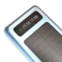 Внешний аккумулятор Power Bank UKC 8412 20000 mAh портативное зарядное устройство на солнечной батарее с LED дисплеем 4 переходники USB/Type-C/MicroUSB/Lightning 