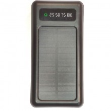 Внешний аккумулятор Power Bank UKC 8412 Black 20000 mAh портативное зарядное устройство на солнечной батарее с LED дисплеем 4 переходники USB/Type-C/MicroUSB/Lightning Внешний аккумулятор Power Bank UKC 8412 Black 20000 mAh портативное зарядное устройство на солнечной батарее с LED дисплеем 4 переходники USB/Type-C/MicroUSB/Lightning