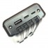 Внешний аккумулятор Power Bank UKC 8412 Black 20000 mAh портативное зарядное устройство на солнечной батарее с LED дисплеем 4 переходники USB/Type-C/MicroUSB/Lightning 