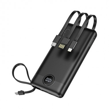 Внешний аккумулятор для телефона и гаджетов Power Bank Veger C10 Original 10000 mAh портативное зарядное устройство с LED дисплеем и переходниками