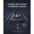 Внешний аккумулятор Power Bank Veger C20 Original 20000 mAh портативное зарядное устройство для телефона и гаджетов с LED дисплеем 3 переходники порты USB и Type-C