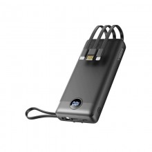 Внешний аккумулятор Power Bank Veger C20 Original 20000 mAh портативное зарядное устройство для телефона и гаджетов с LED дисплеем 3 переходники порты USB и Type-C Внешний аккумулятор Power Bank Veger C20 Original 20000 mAh портативное зарядное устройство для телефона и гаджетов с LED дисплеем 3 переходники порты USB и Type-C