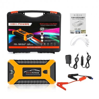 Пусковое устройство для аккумулятора автомобиля High Power Jump Starter JX27 99800 mAh и зарядка Power Bank для телефона и ноутбука с фонариком