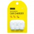 Автомобільний зарядний пристрій Hoco C1 USB Hub трійник розгалужувач прикурювача + адаптер заряджання на 2 USB 3.1A Білий