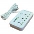 Сетевой фильтр удлинитель с выключателем и заземлением Power Socket J07 на 3 розетки + 4 USB 3.4A и 2 Type-C Белый