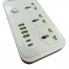 Сетевой фильтр удлинитель с выключателем и заземлением Power Socket J07 на 3 розетки + 4 USB 3.4A и 2 Type-C Белый