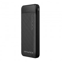Внешний аккумулятор Power Bank AWEI P37K 10000 Mah портативное зарядное устройство на 2 USB с быстрой зарядкой Micro-USB/Type-C Внешний аккумулятор Power Bank AWEI P37K 10000 Mah портативное зарядное устройство на 2 USB с быстрой зарядкой Micro-USB/Type-C