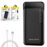 Внешний аккумулятор Power Bank AWEI P37K 10000 Mah портативное зарядное устройство на 2 USB с быстрой зарядкой Micro-USB/Type-C