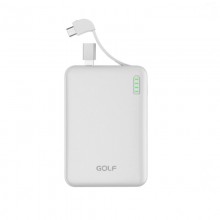 Внешний аккумулятор Power Bank GOLF G73 10000 mAh портативное зарядное устройство для телефона и гаджетов на Андроид и iOS с переходником на Type C и индикатором Белый Внешний аккумулятор Power Bank GOLF G73 10000 mAh портативное зарядное устройство для телефона и гаджетов на Андроид и iOS с переходником на Type C и индикатором Белый