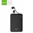 Внешний аккумулятор Power Bank GOLF G73 10000 mAh портативное зарядное устройство для телефона и гаджетов на Андроид и iOS с переходником на Type C и индикатором Черный