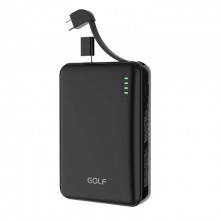 Внешний аккумулятор Power Bank GOLF G73 10000 mAh портативное зарядное устройство для телефона и гаджетов на Андроид и iOS с переходником на Type C и индикатором Черный Внешний аккумулятор Power Bank GOLF G73 10000 mAh портативное зарядное устройство для телефона и гаджетов на Андроид и iOS с переходником на Type C и индикатором Черный