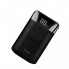 Внешний аккумулятор Power Bank HOCO B29 Domon 10000 mAh портативное зарядное устройство для телефона и гаджетов с LED дисплеем на 2 USB с фонариком Черный